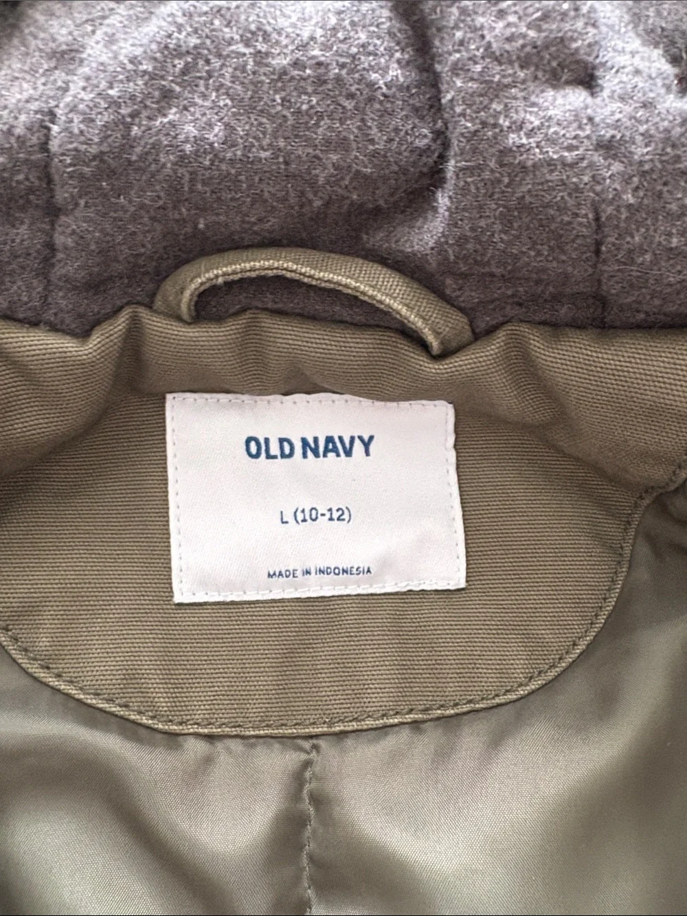 Old Navy Kids Olive Green Hooded Winter Jacket
